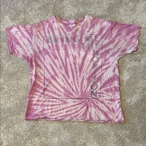 Tie-Dye Pink Graphic Tee - 'Bring Me The Horizon'